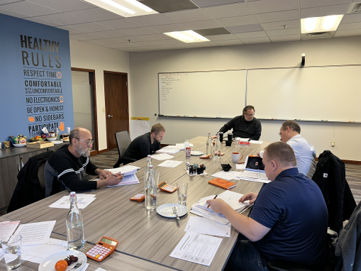 EOS leadership meeting at Shawnee Specialties
